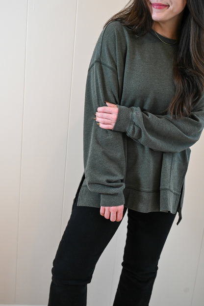 Maple Burnout Top - Moss