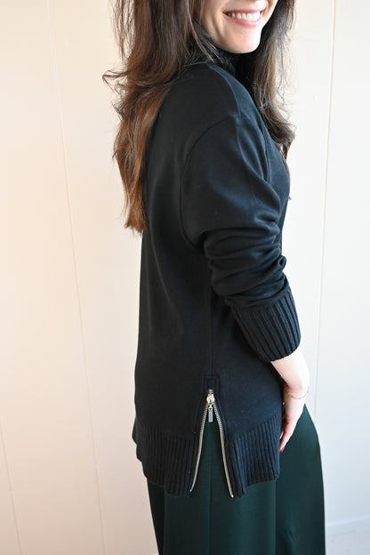 Ransford Avenue Mock Neck Top - Storm