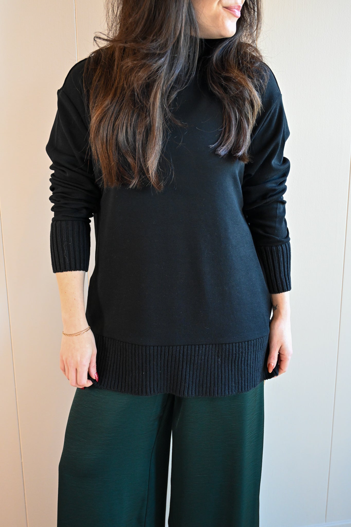 Ransford Avenue Mock Neck Top - Storm