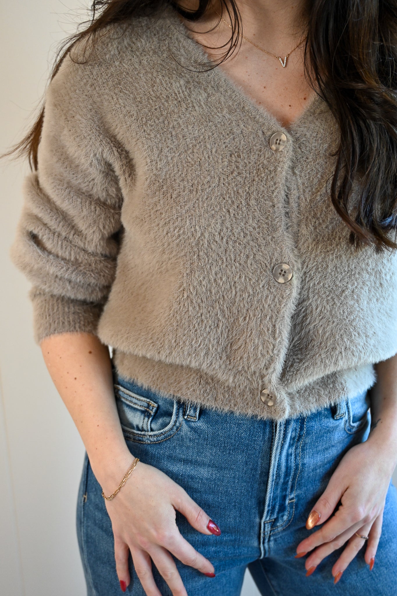 Ripple Street Fuzzy Cardigan