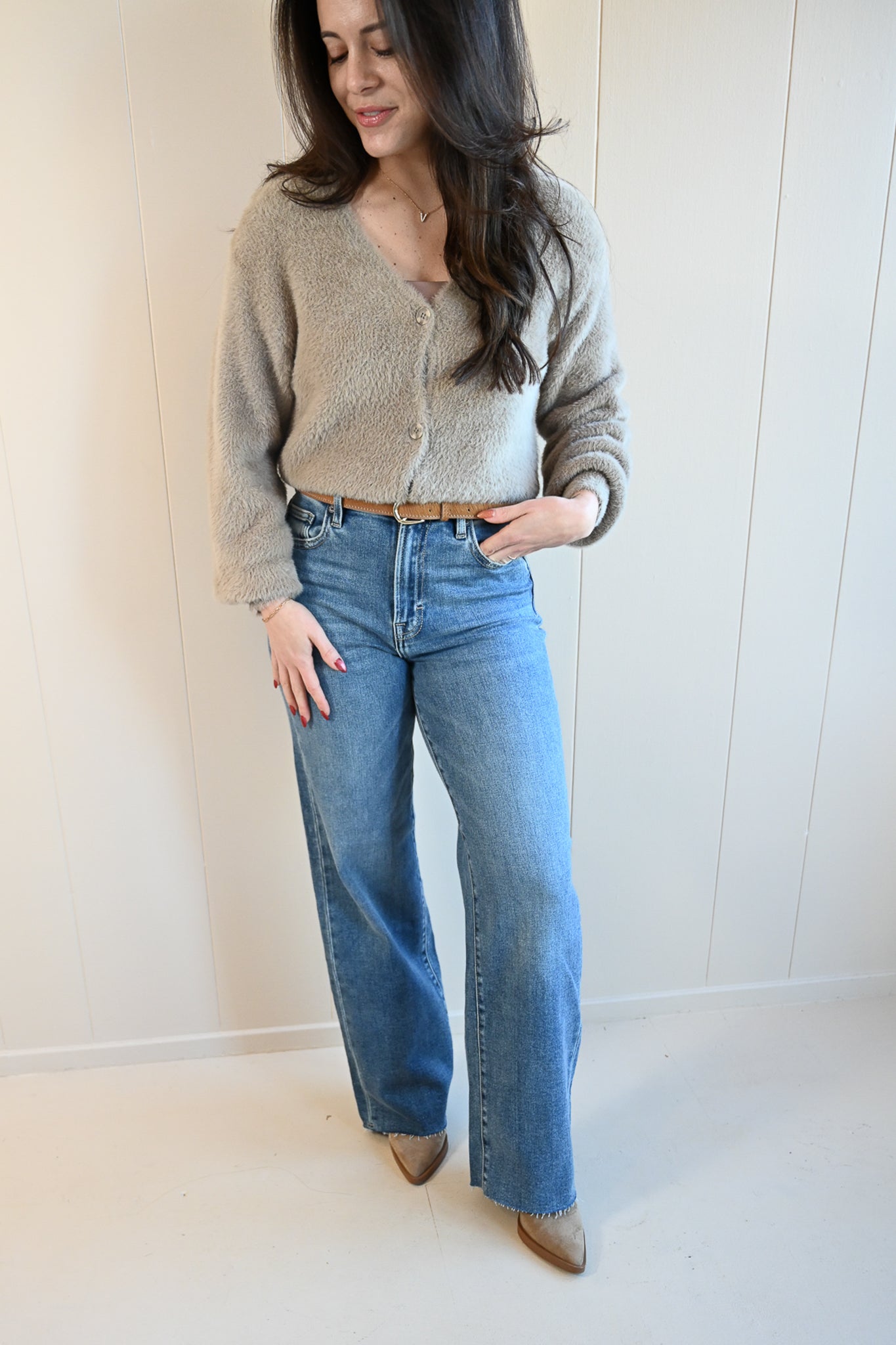 Ripple Street Fuzzy Cardigan