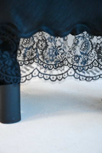 Sea Palm Avenue Lace Satin Midi Skirt