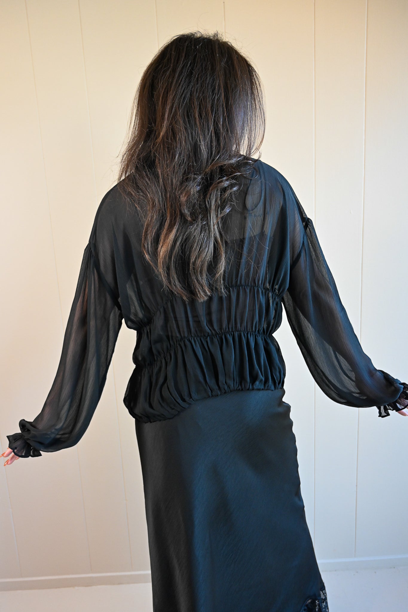 Beach Street Button Up Blouse - Storm