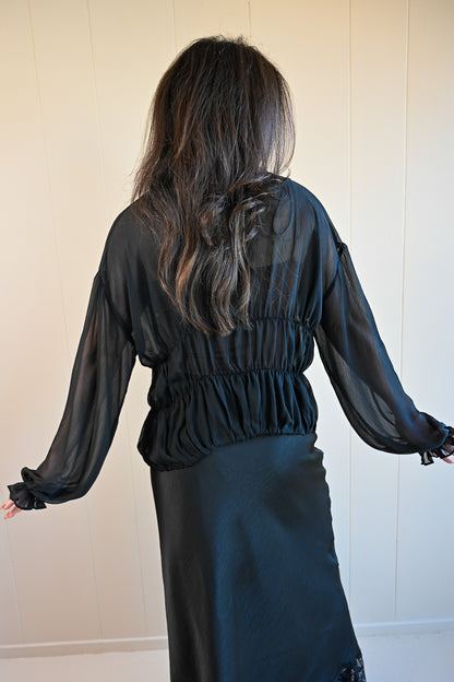 Beach Street Button Up Blouse - Storm