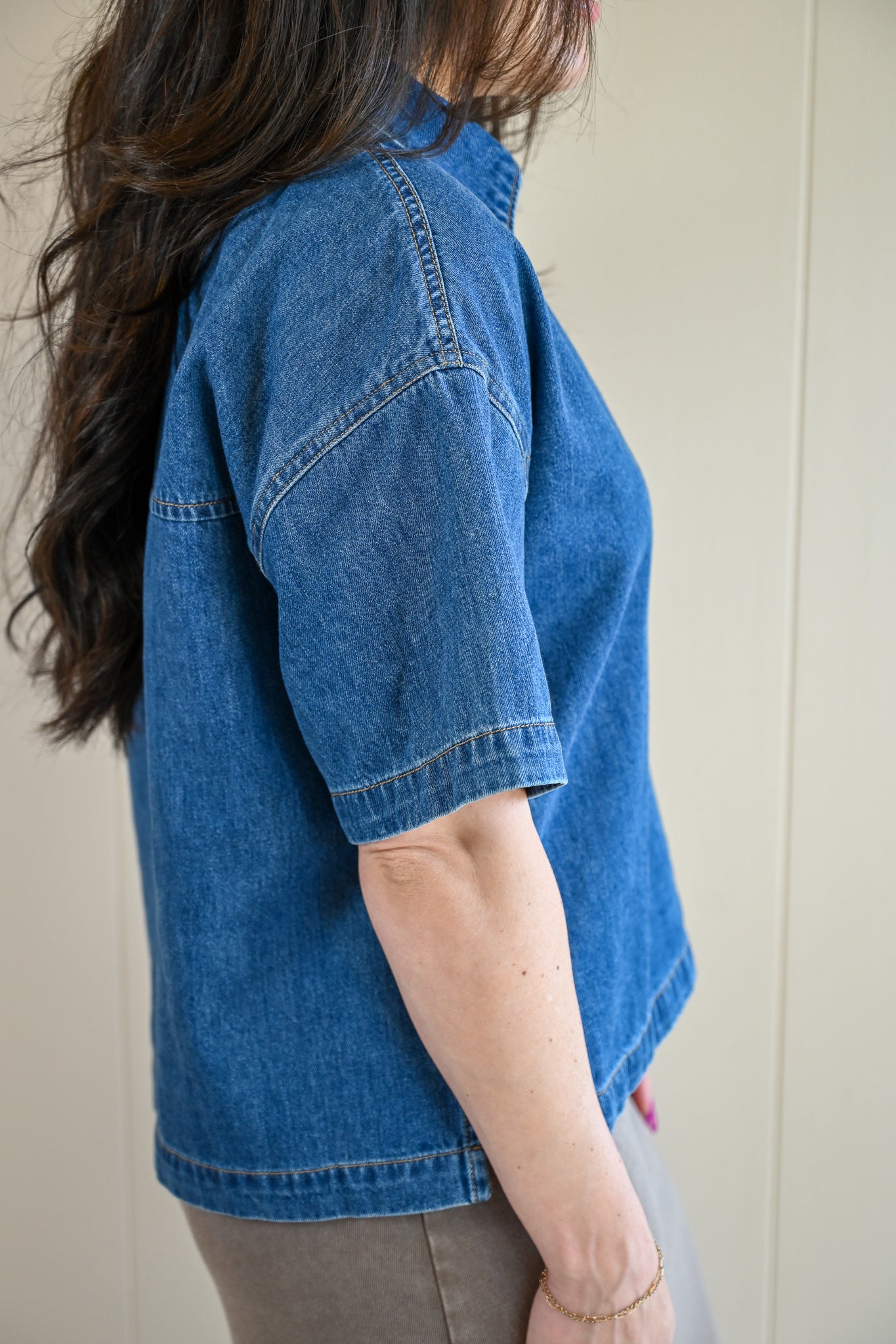 Short Street Denim Top