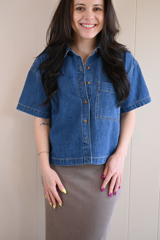 Short Street Denim Top