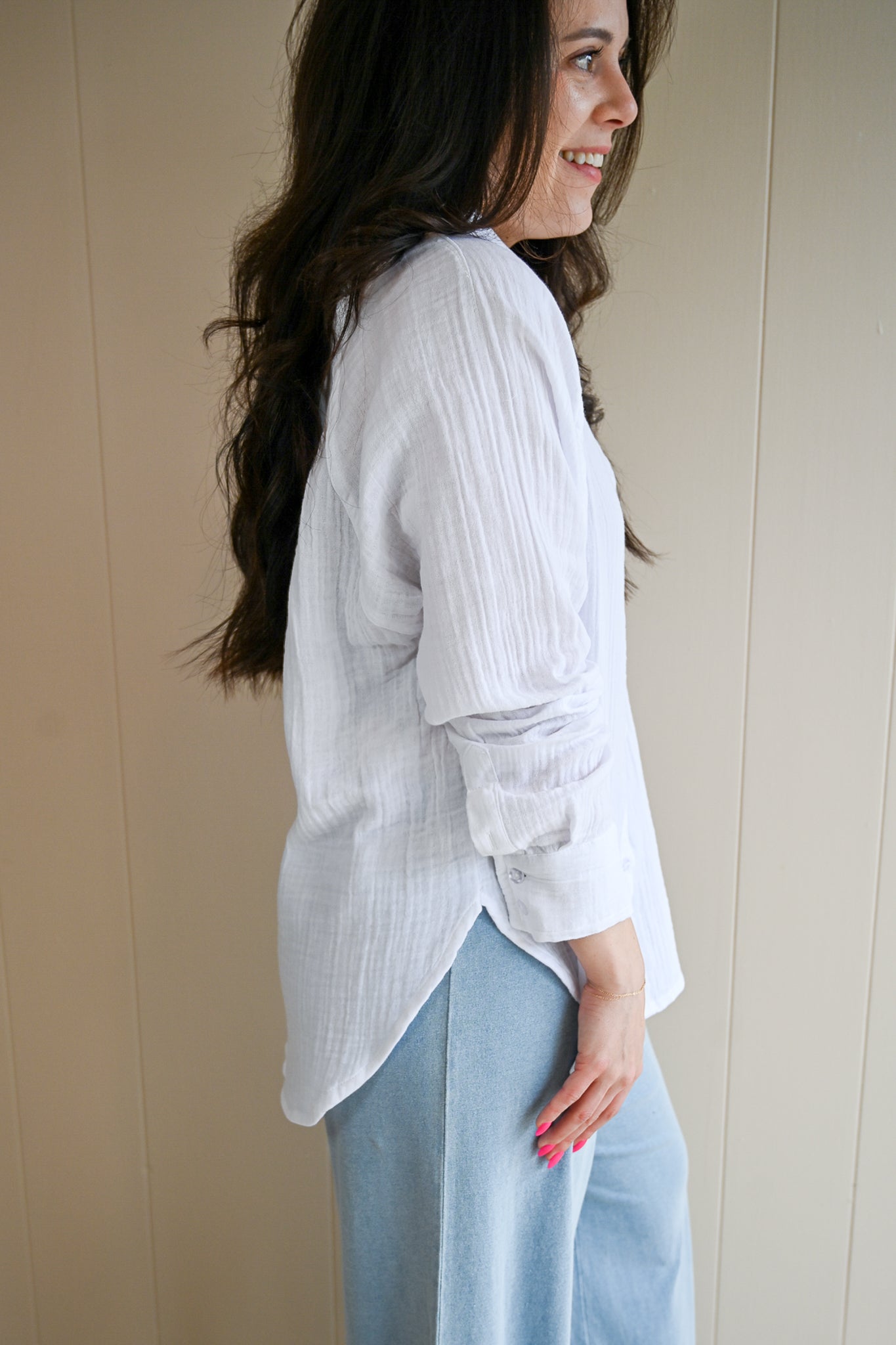 Prescott Avenue Gauze Button Up