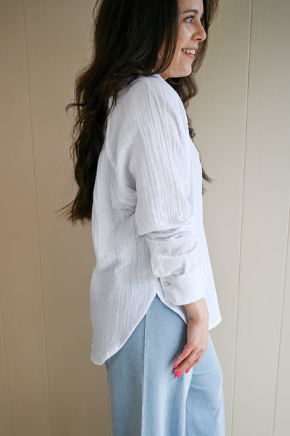 Prescott Avenue Gauze Button Up