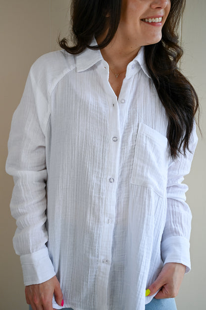 Prescott Avenue Gauze Button Up