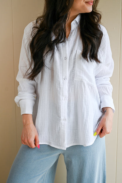 Prescott Avenue Gauze Button Up