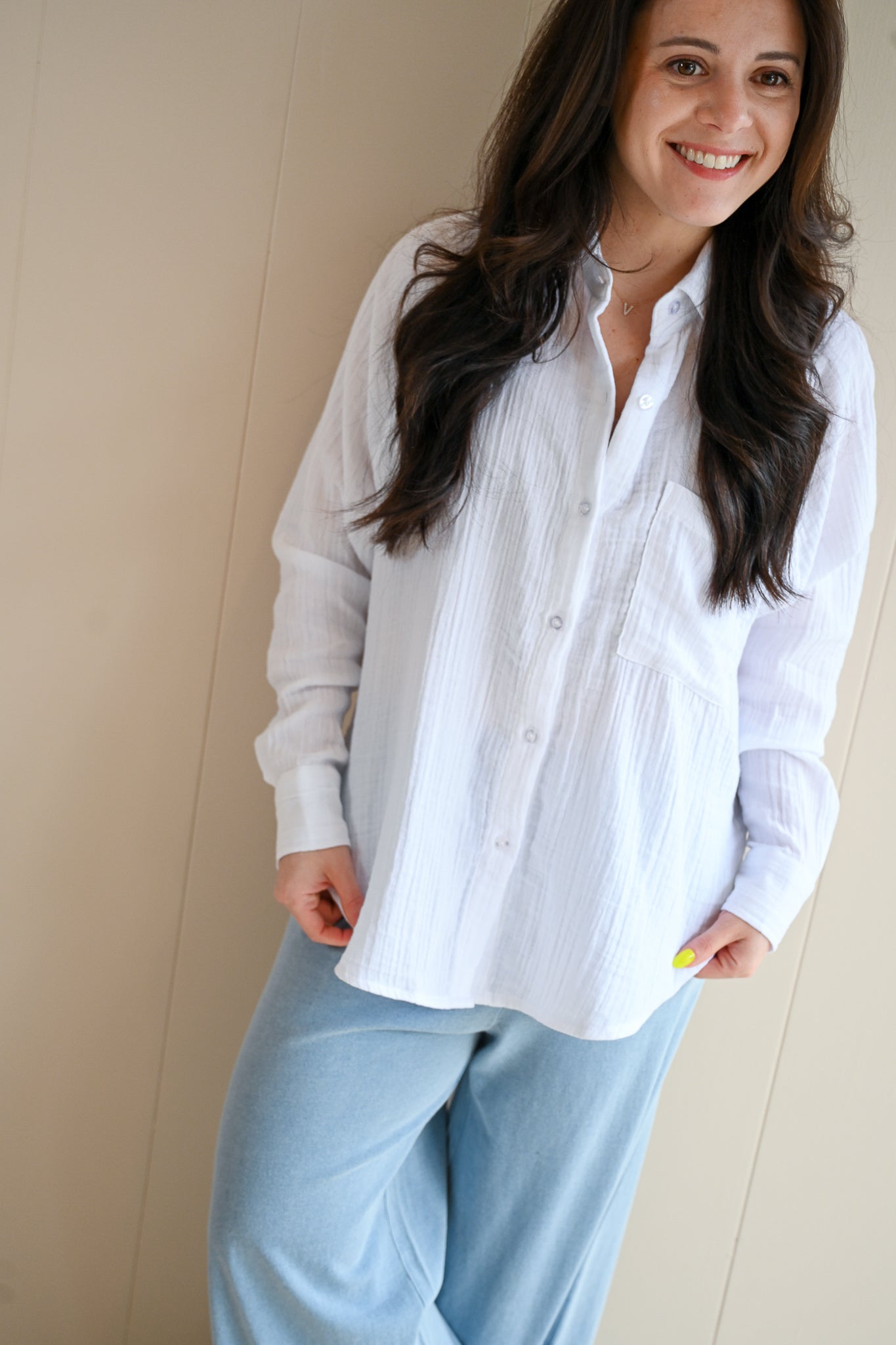 Prescott Avenue Gauze Button Up