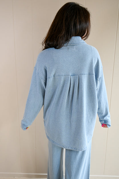 Beacon Knit Jacket - Sky