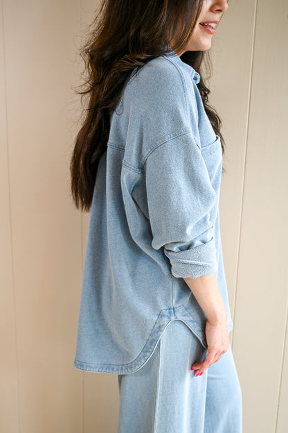 Beacon Knit Jacket - Sky