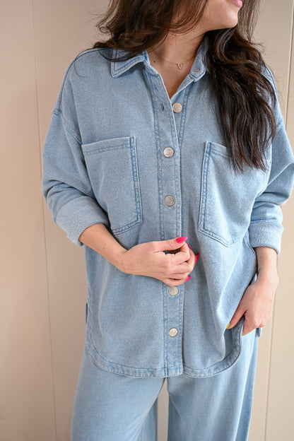 Beacon Knit Jacket - Sky