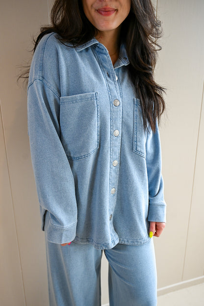 Beacon Knit Jacket - Sky