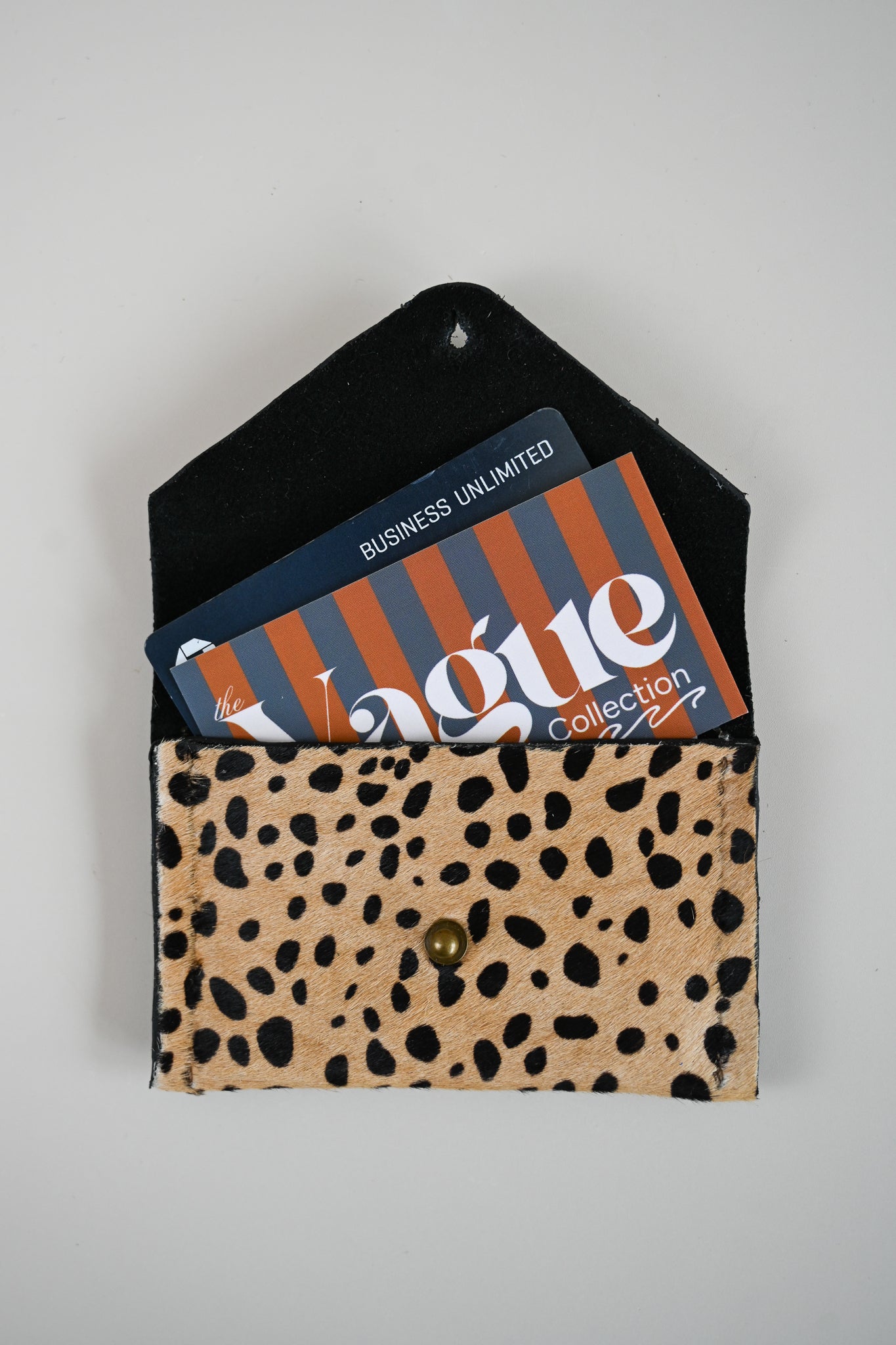 Charlie's Goods - Card Holder - Light Leopard Hair Hide