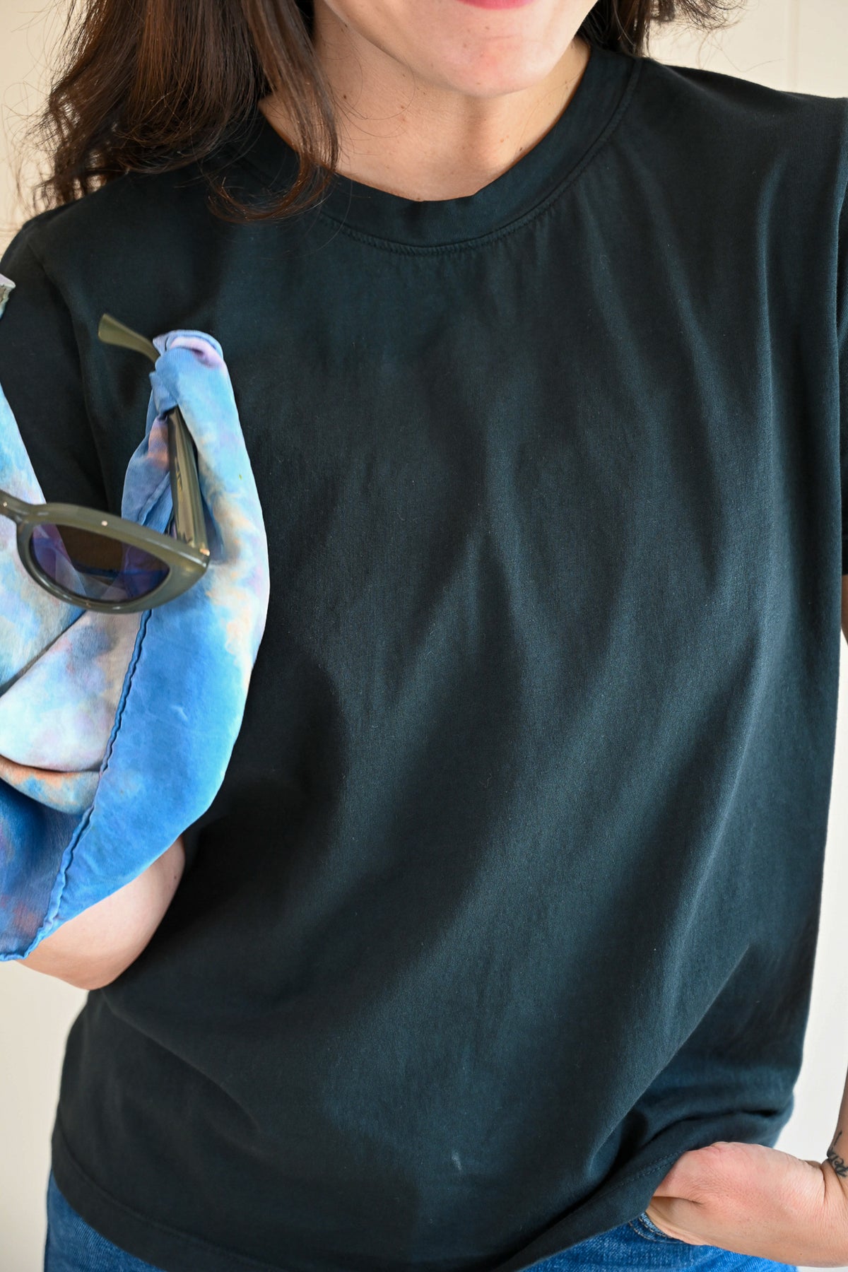 Wave Label Crew Neck - Storm