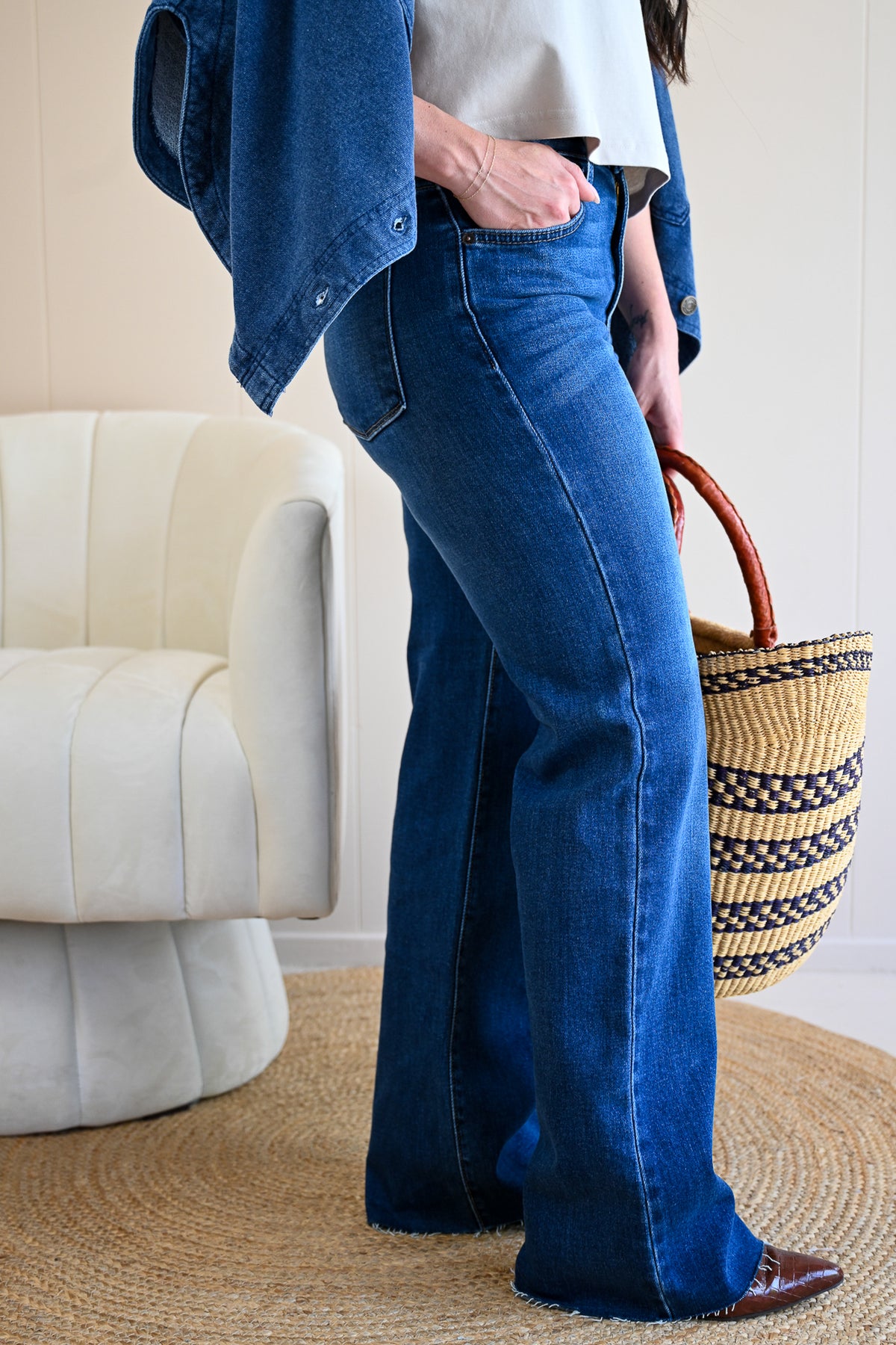 Clark Wide Leg Scissor Hem Jeans
