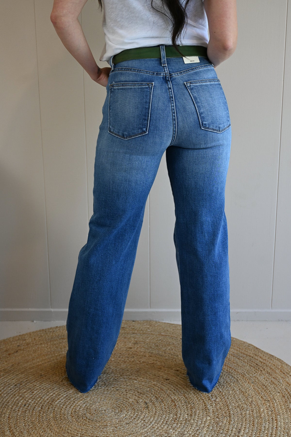 Clark Light Wash Wide Leg Scissor Hem Jeans
