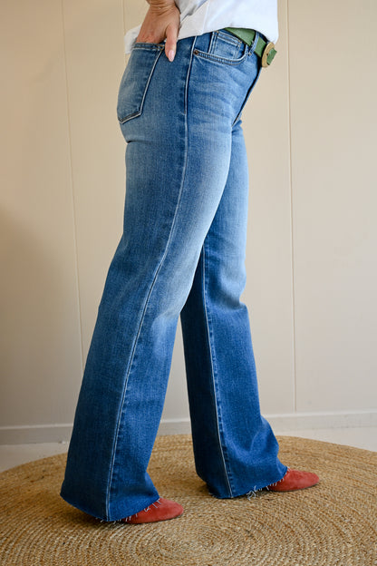 Clark Light Wash Wide Leg Scissor Hem Jeans