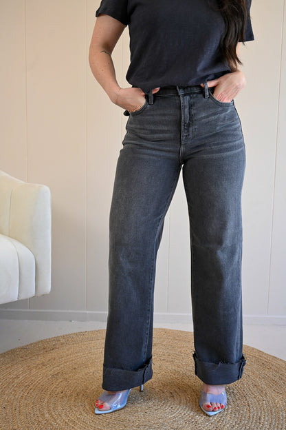 Day Circle Dark Gray Straight Leg Jeans