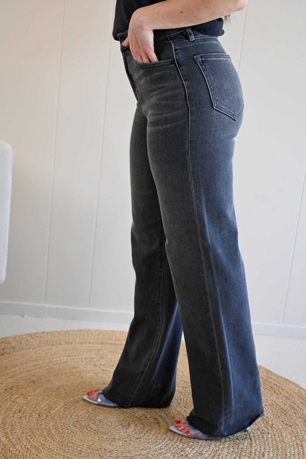 Day Circle Dark Gray Straight Leg Jeans