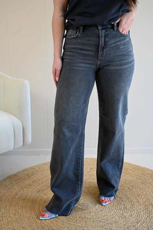 Day Circle Dark Gray Straight Leg Jeans