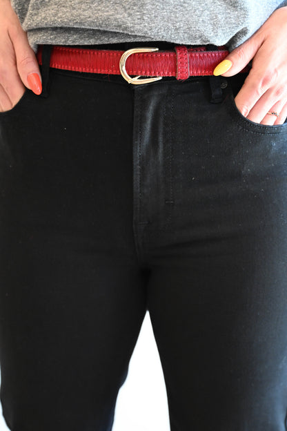 Patterson Lane Straight High Rise Black Denim