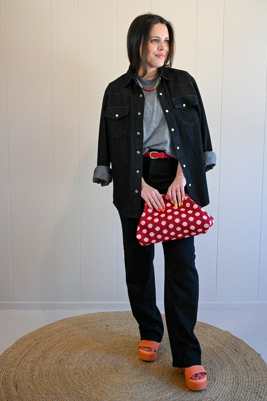 Patterson Lane Straight High Rise Black Denim