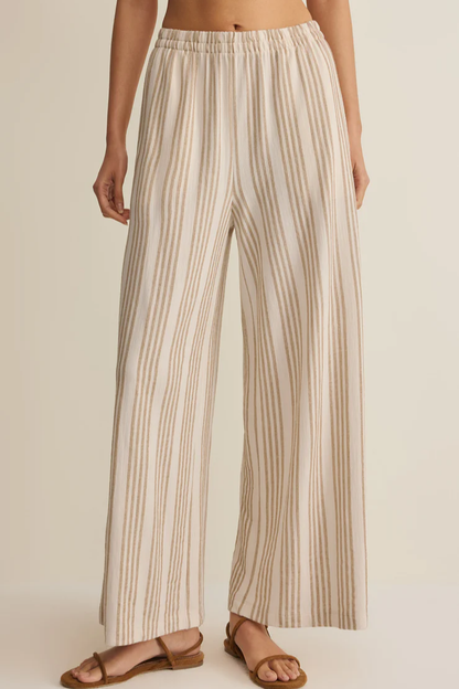 Central Avenue Linen Pant - Cloud Stripe