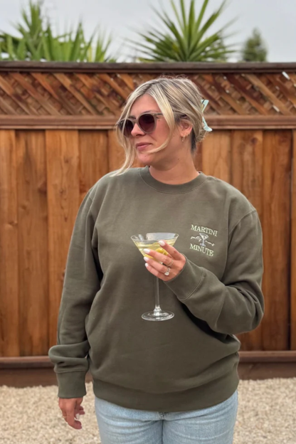 Martini Minute Crewneck By Salty Moms Club