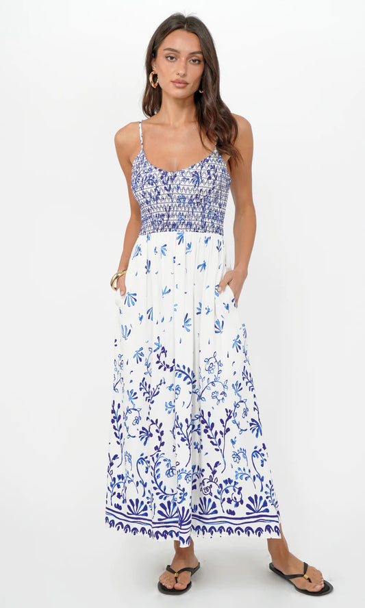 Weldon Grove Smocked Midi Dress