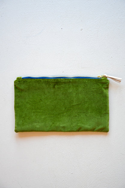 Velvet Clutch - Evergreen