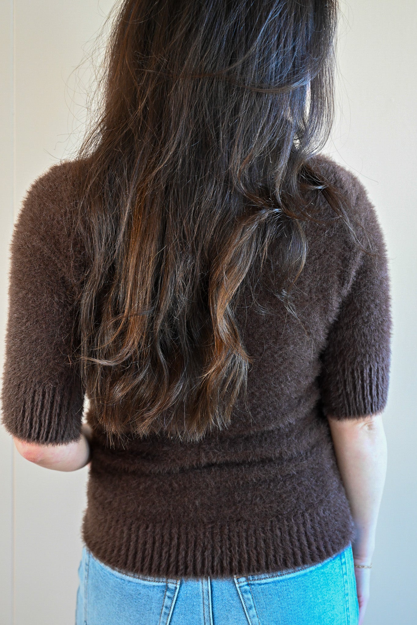 Cedar Street Fuzzy Sleeve Knit Top