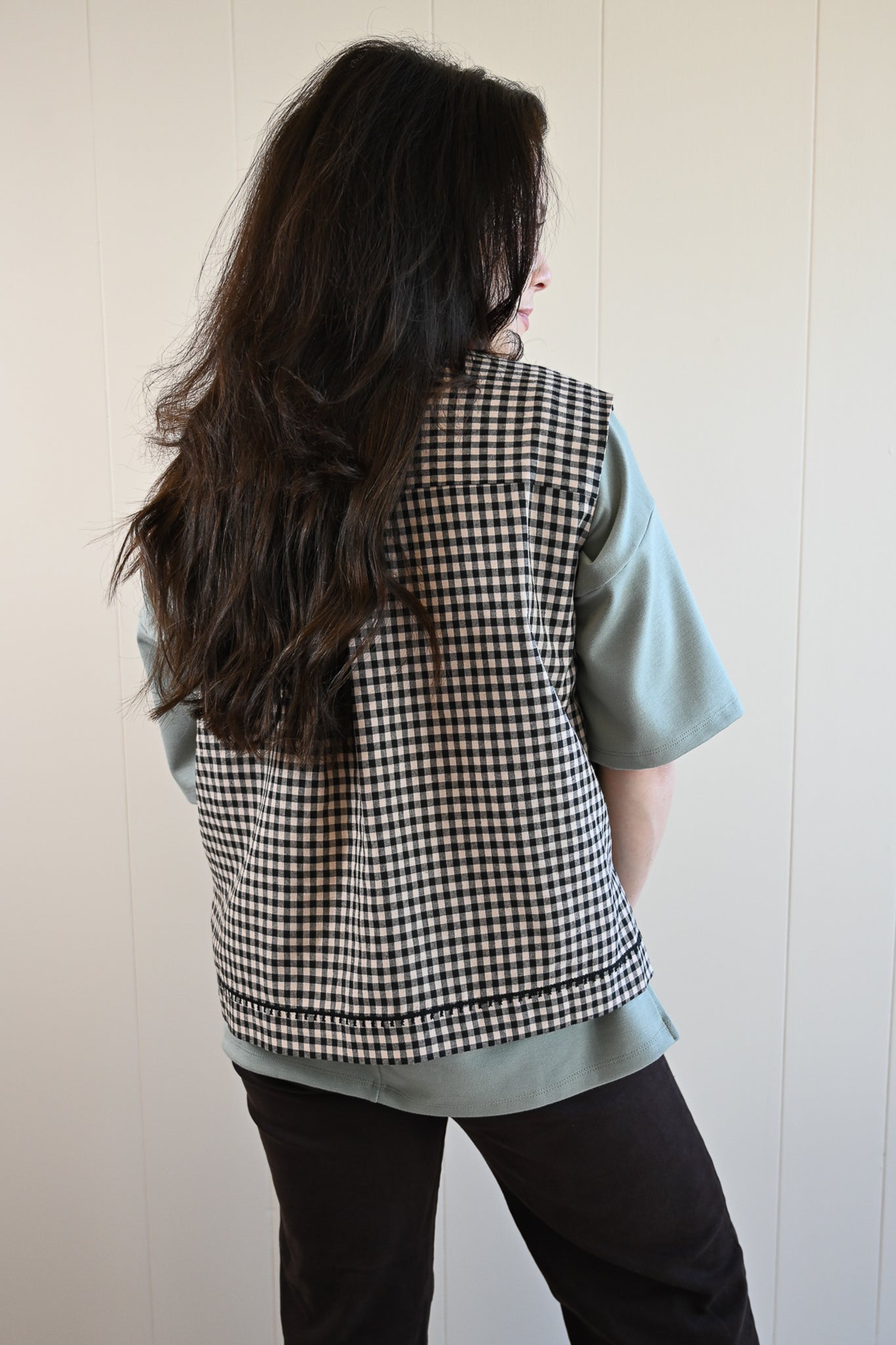 Egan Avenue Gingham Vest