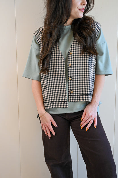 Egan Avenue Gingham Vest