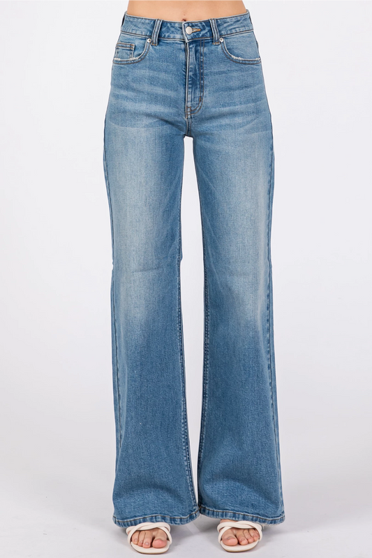 Workman Place Wide Leg Jeans Medium Wash