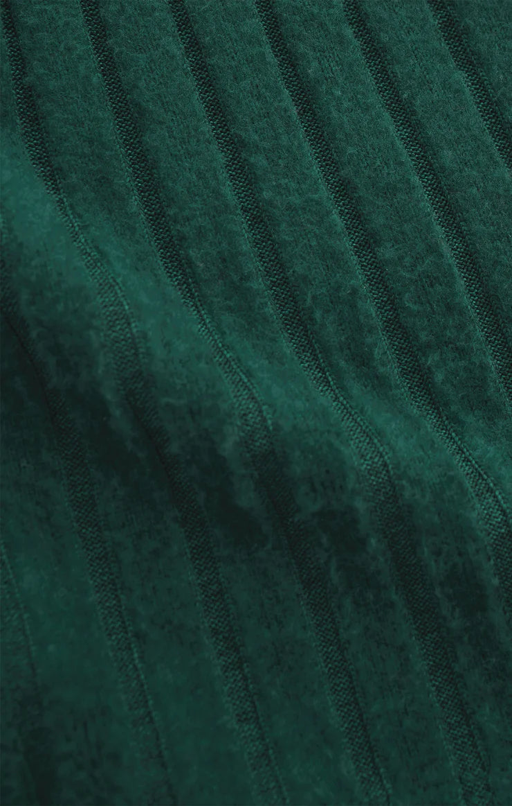 Siren Street Rib Long Sleeve Top - Cypress