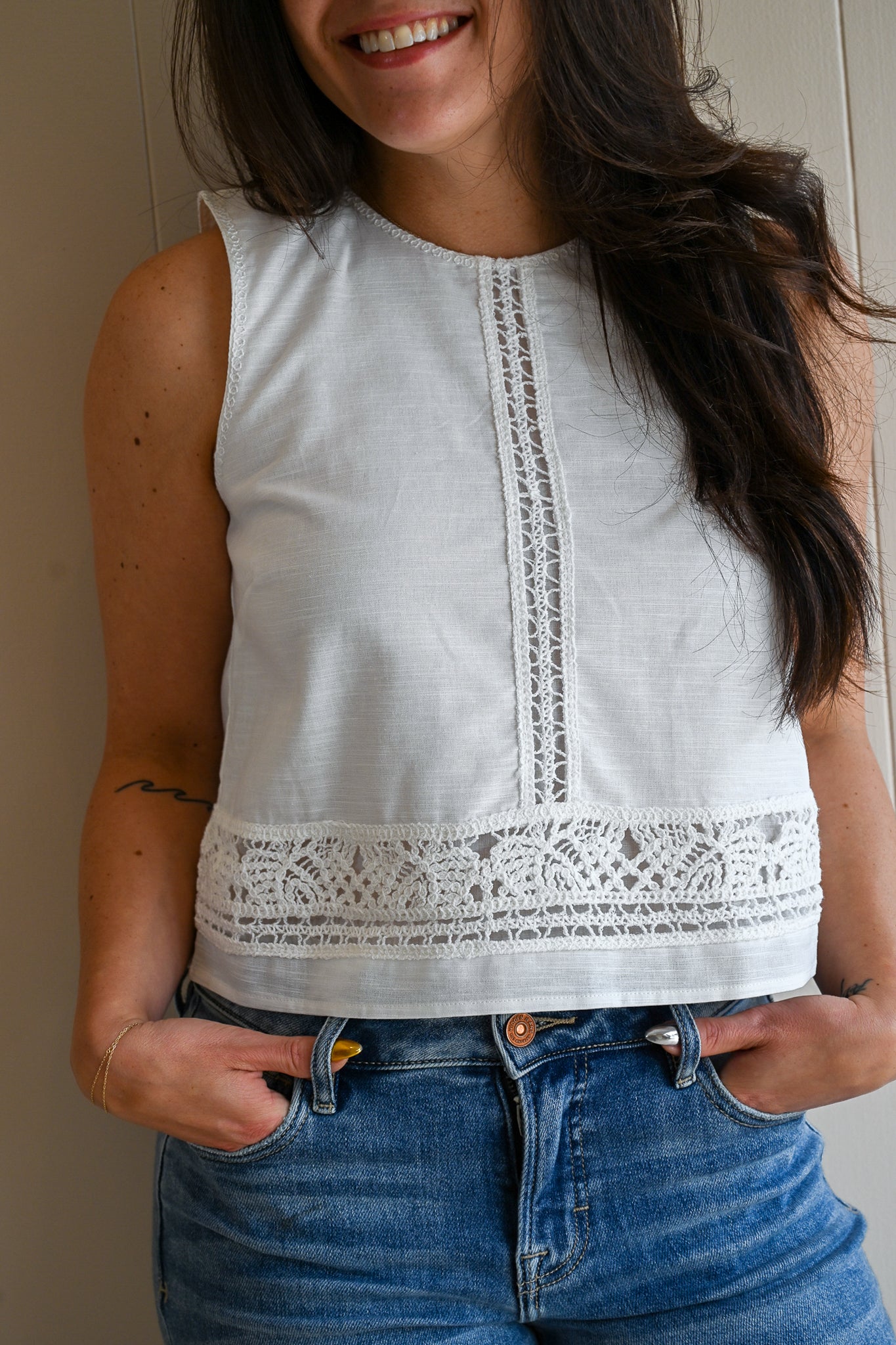 Laine Street Embroidered Tank