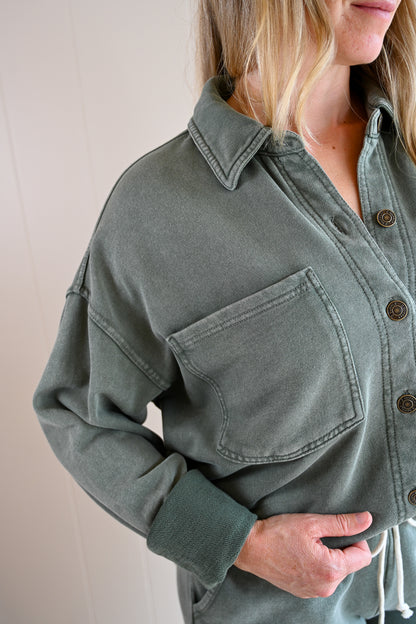 Beacon Knit Jacket - Olive