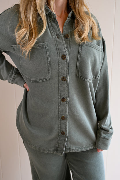 Beacon Knit Jacket - Olive