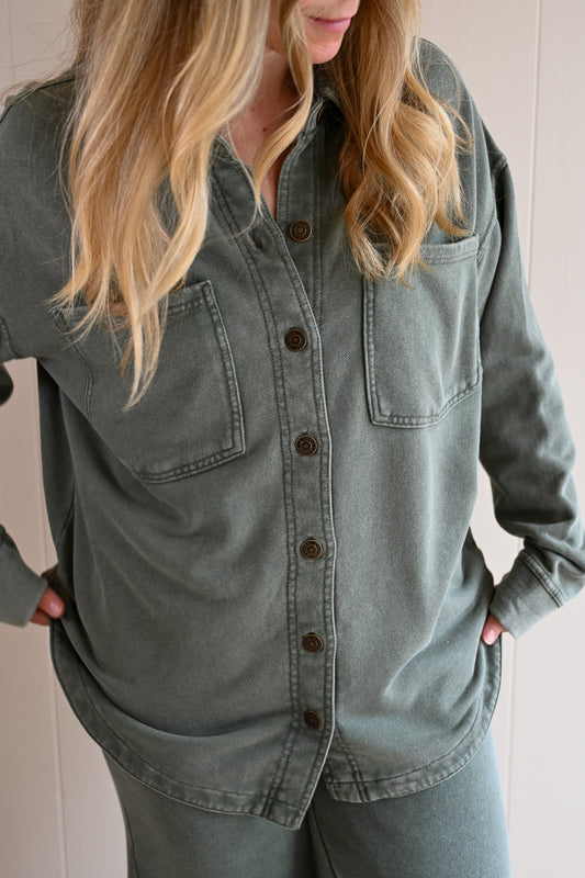 Beacon Knit Jacket - Olive