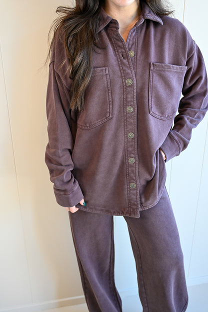 Beacon Knit Jacket - Chocolate Cherry