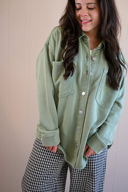 Beacon Knit Jacket - Avocado