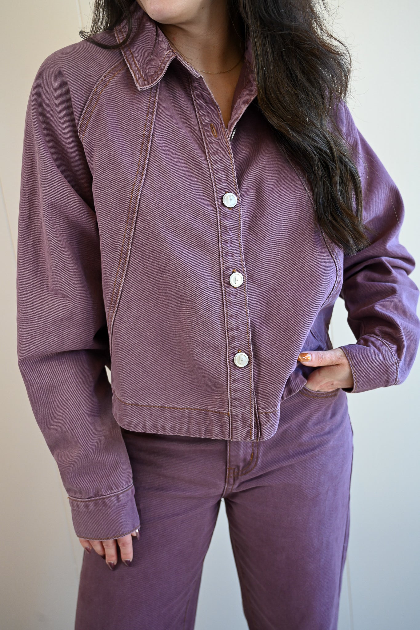 Gate Street Mauve Denim Top