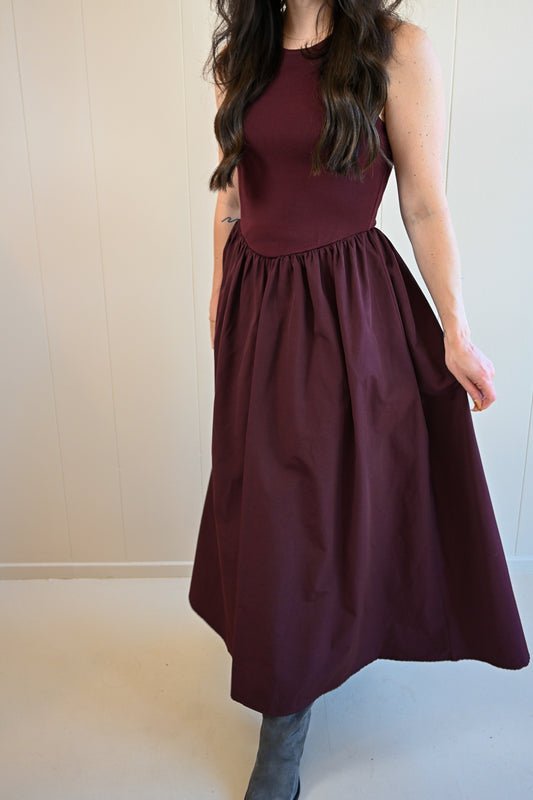 Day Circle Contrast Midi Dress