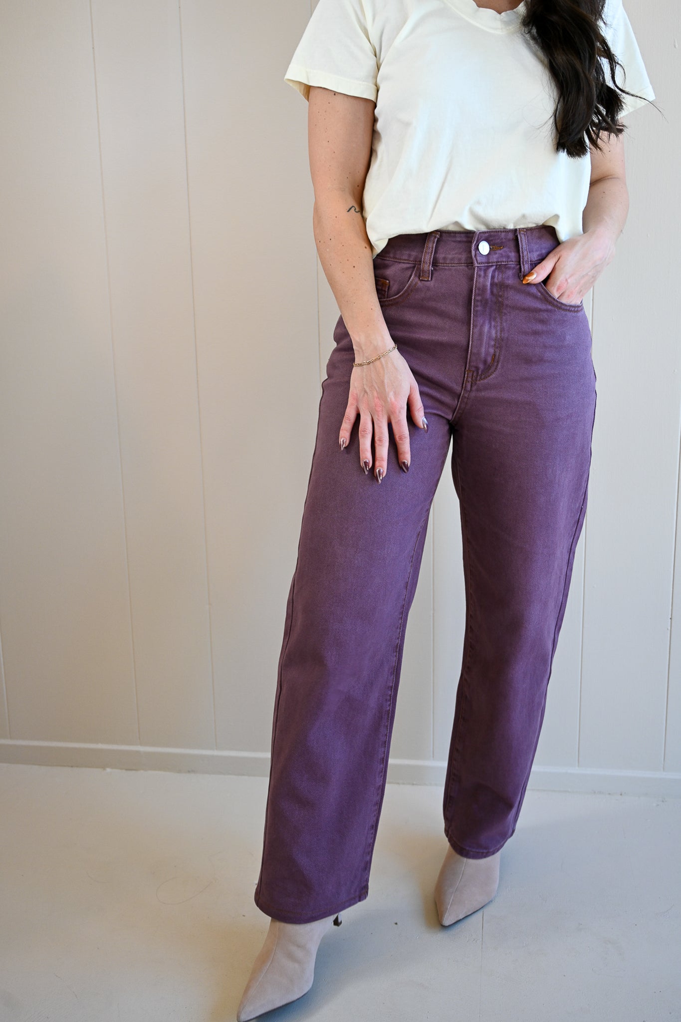 Gate Street Mauve Straight Denim