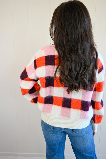 Syida Drive Checkered Cardigan