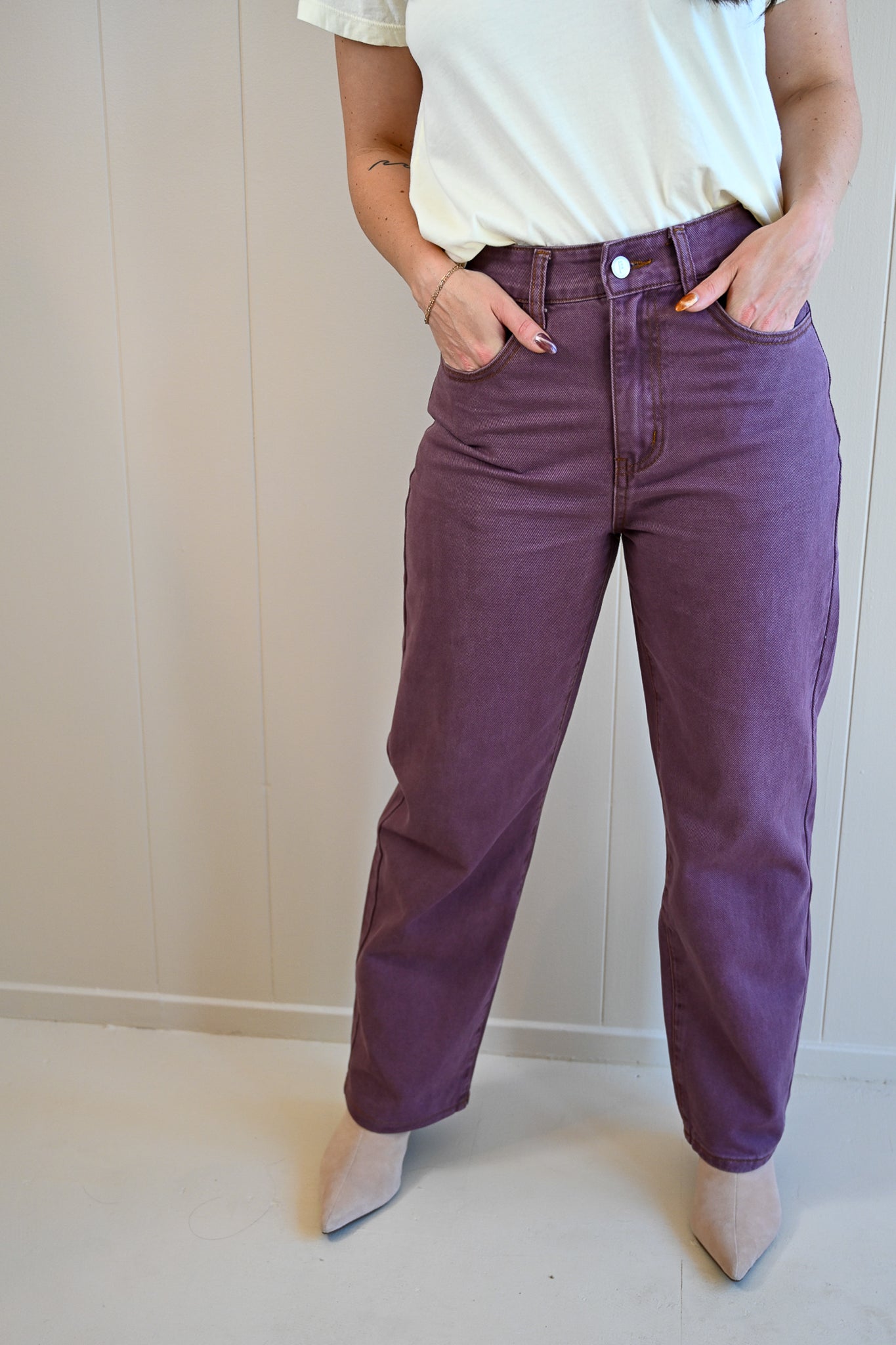 Gate Street Mauve Straight Denim