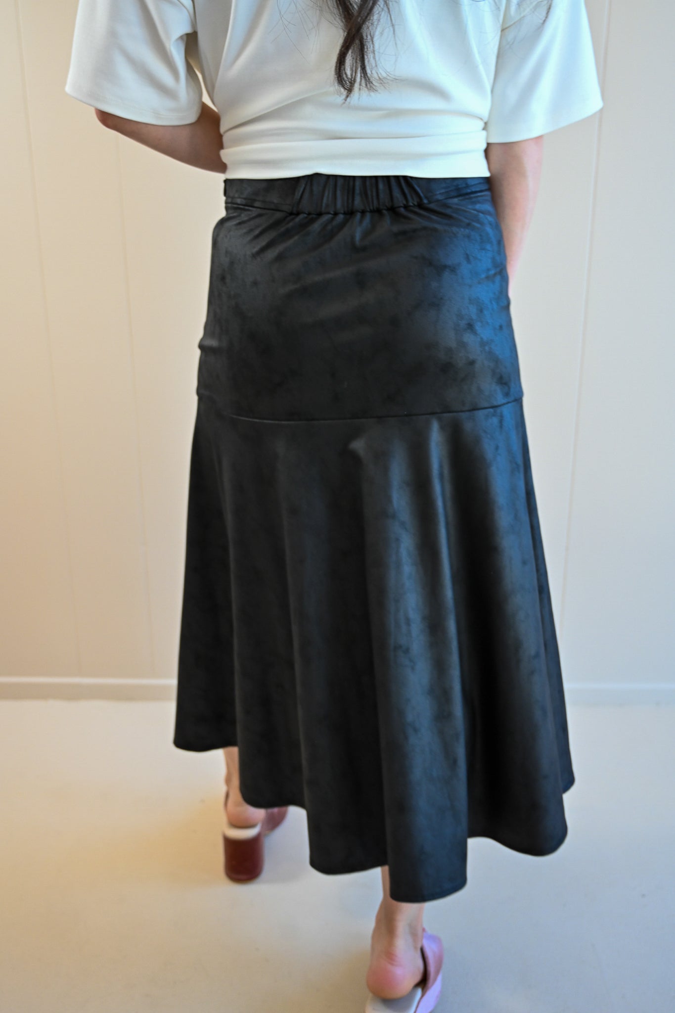 Arena Suede Midi Skirt
